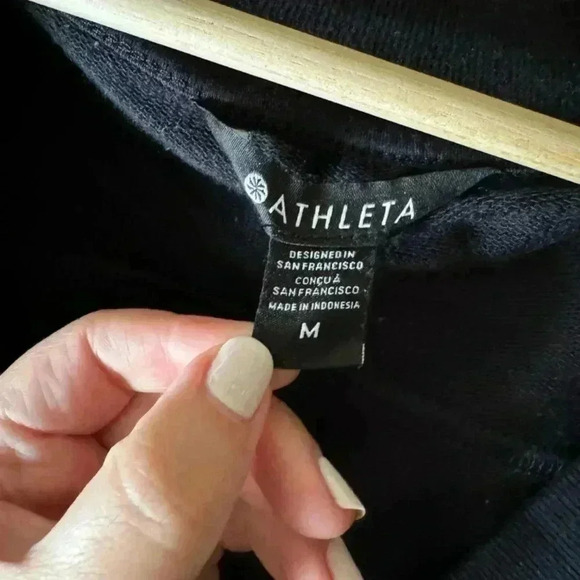 Athleta Retroterry V-Neck Sweatshirt Tee Vest - Picture 7 of 9